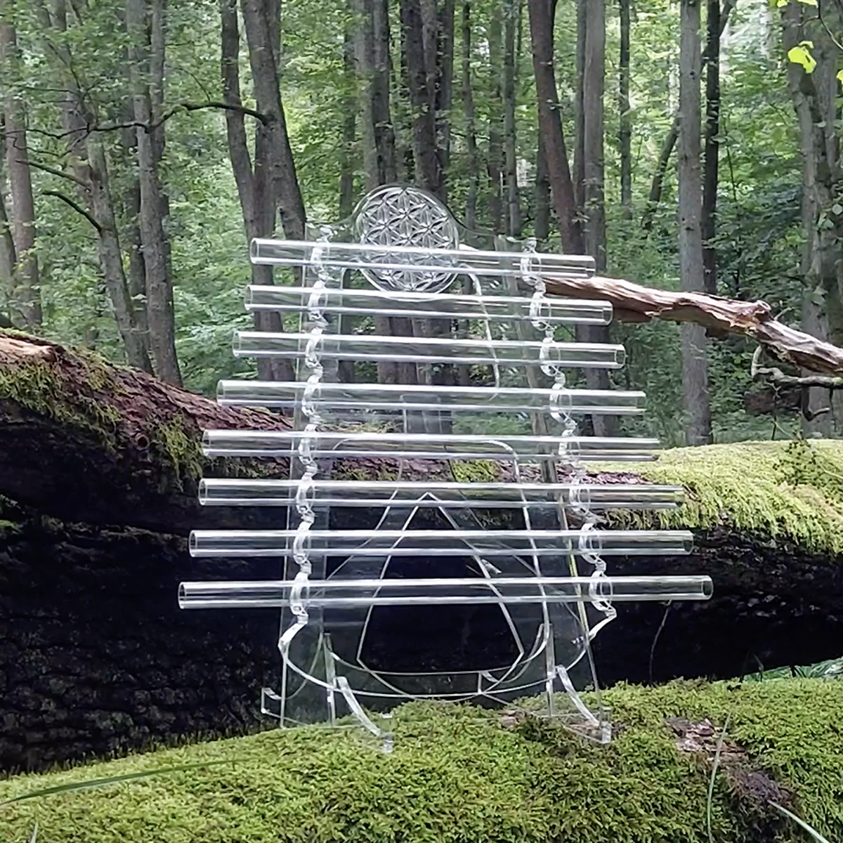 Crystal Harp in Forest Earth Om C# 432 Hz